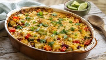 Mexicaanse aardappel-maïsschotel