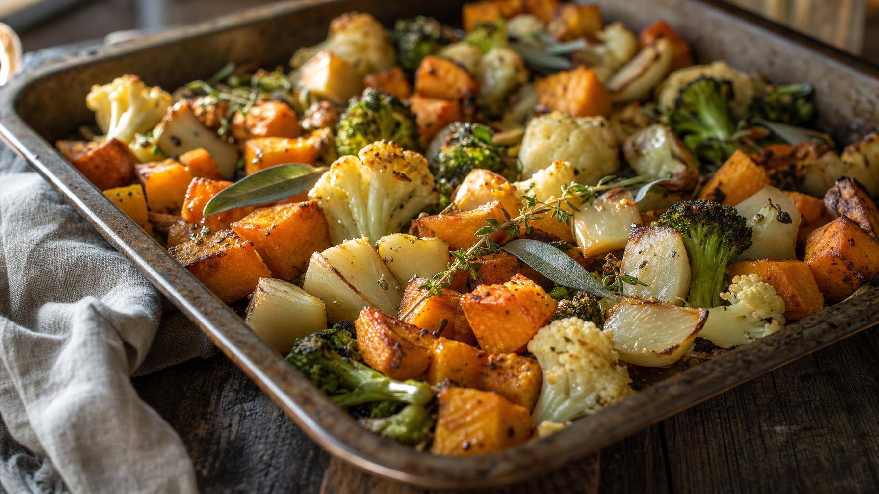 Geroosterde herfstgroenten uit de oven