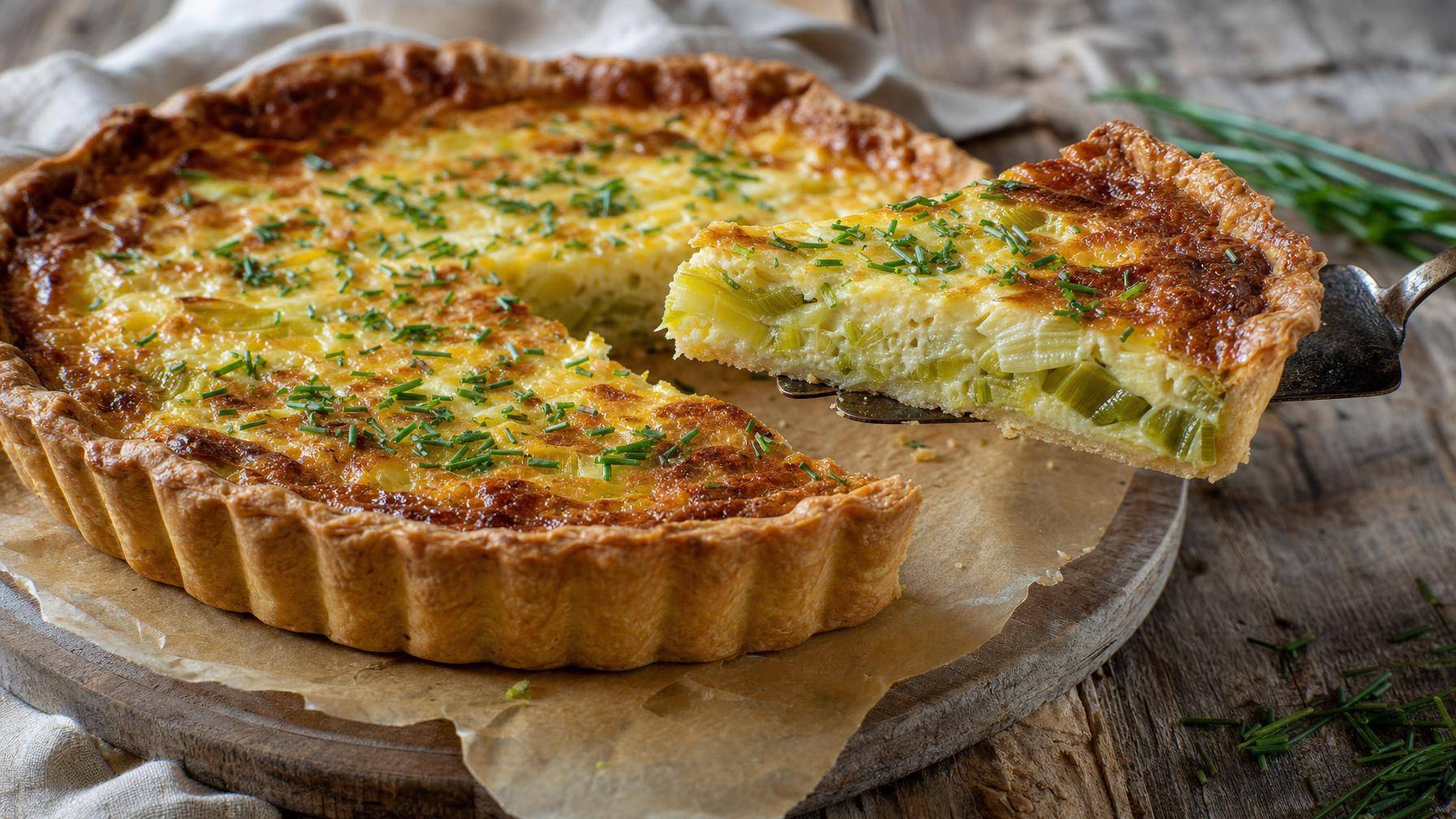Preitaart met oude kaas en kruiden uit onze kruidentuin