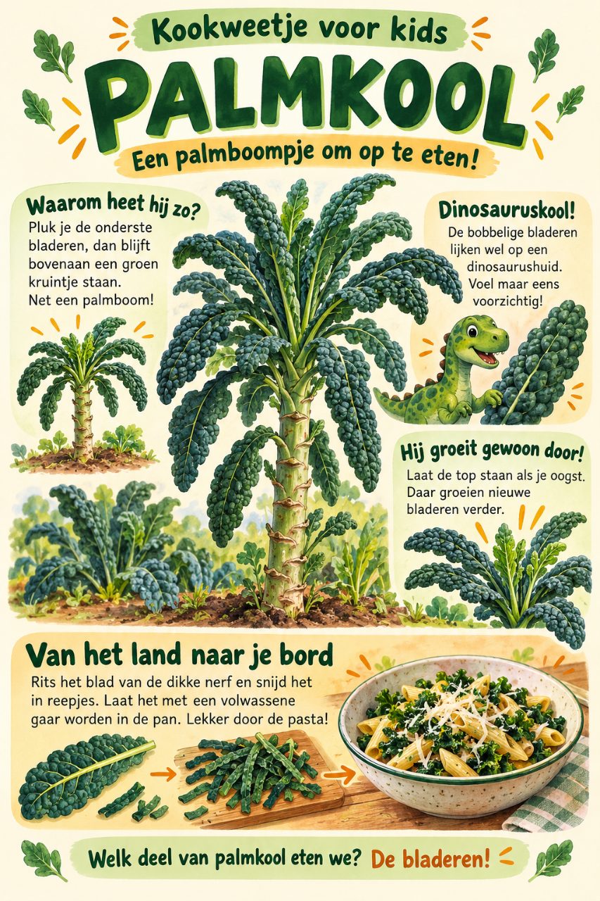 Kookweetje voor kids: palmkool, de dinosauruskool