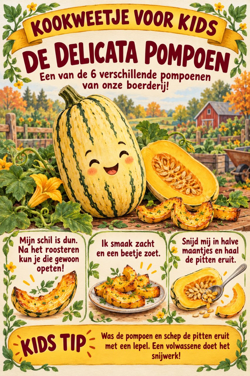 Kookweetje voor kids: Delicata pompoen